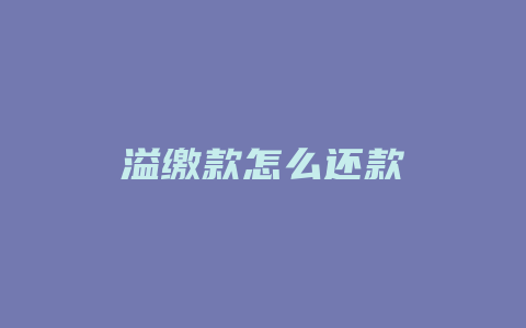 溢缴款怎么还款