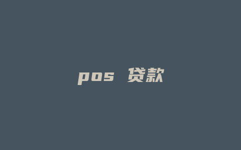 pos 贷款